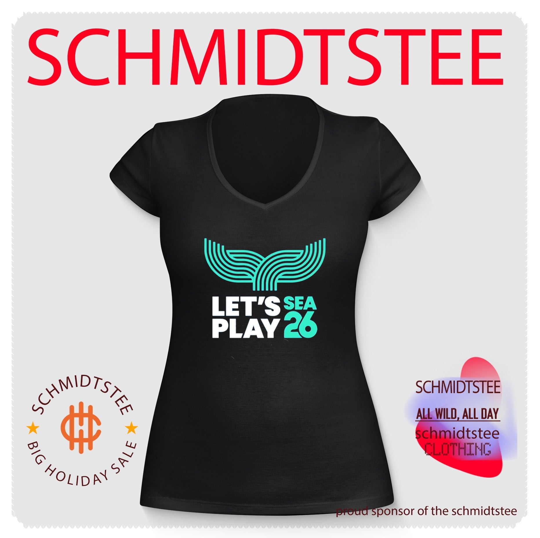 Let’s Sea Play 26 The Sound Blue Seattle logo shirt