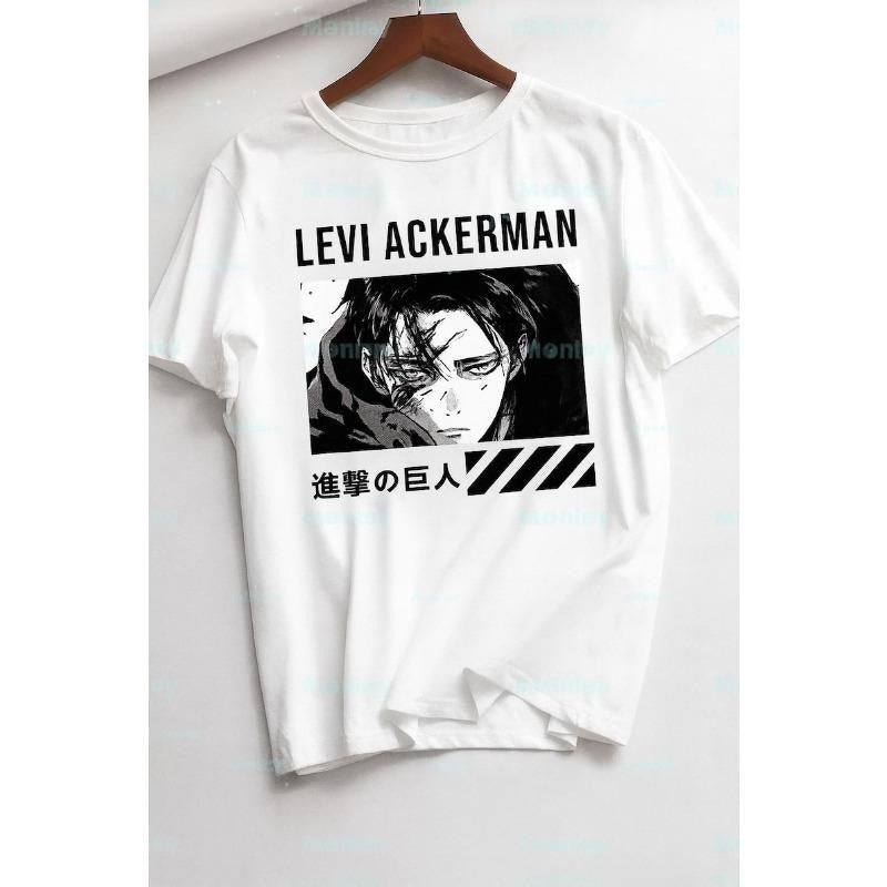 Levi Ackerman Eye Woman Print Harajuku Summer Anime Attack on Titan Tshirts Casual Round Neck Short Slee Top Tee Shirt...