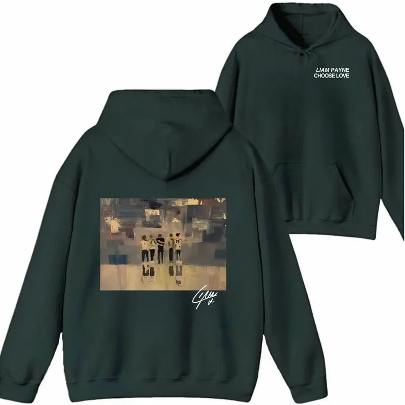 Liam Payne "Choose Love" Hoodie Sweatshirt T shirt| In Memory of Liam Payne | Tribute Apparel for Fans | HypeDripTees.com