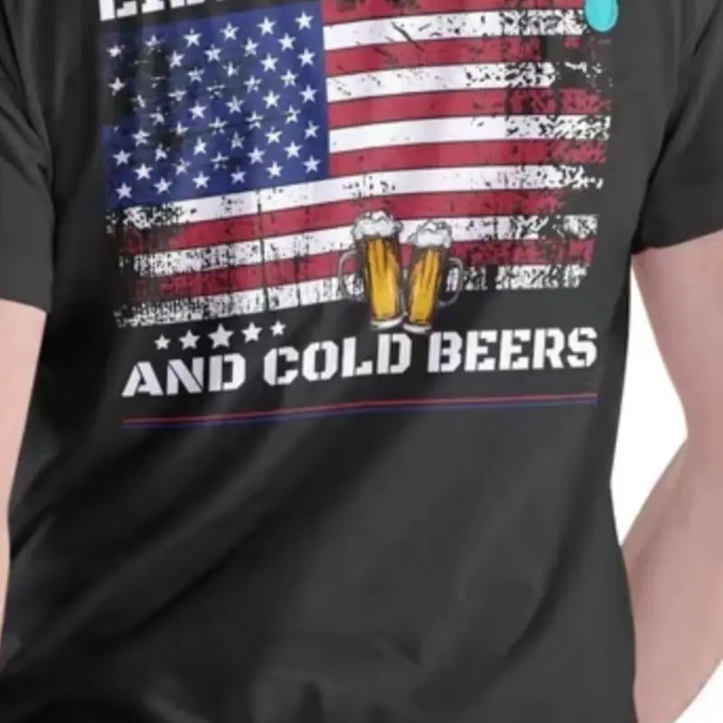 Liberal Tears and Cold Beers Men's Short Sleeve Shirt - Menswear Top Hoodie, Sweatshirt | HypeDripTees.com