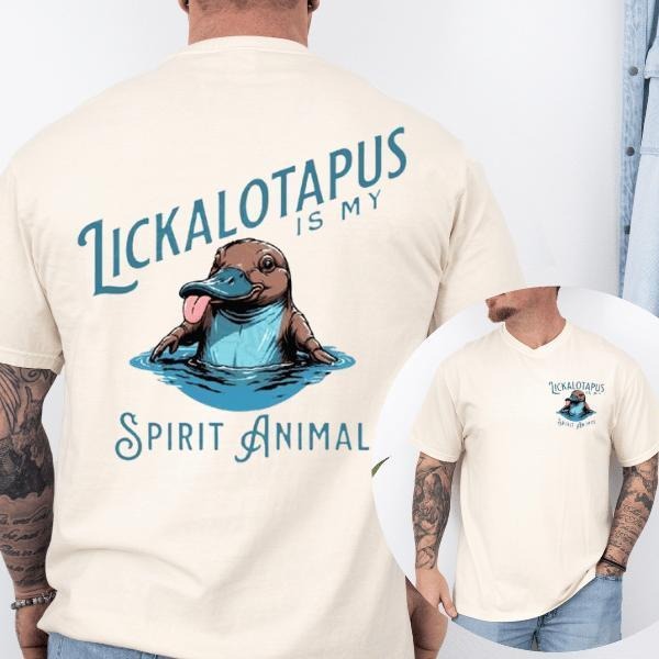 Lickalotapus Is My Spirit Animal Men's Funny T-Shirt - Sweatshirt - Hoodie, Menswear | HypeDripTees.com
