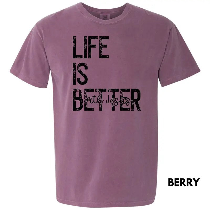 Life Is Better Comfort Colors T-Shirt 'NLB' Hoodie, Sweatshirt | HypeDripTees.com