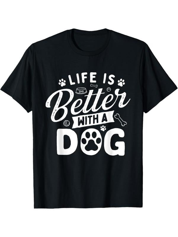 Life Is Better With A Dog T-Shirt Perfect For Pet Enthusiasts Summer Streetwear Hoodie, Sweatshirt | HypeDripTees.com