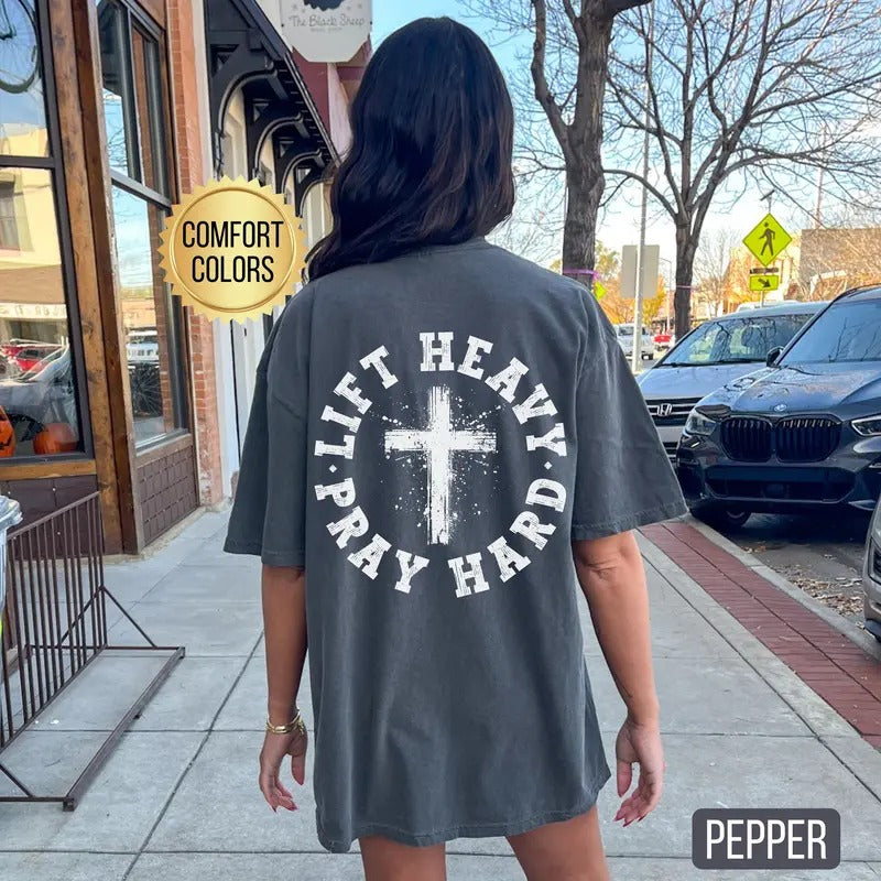 Lift Heavy Pray Hard Shirt s Jesus Lover Shirt Gym Pump Cover Christian Gym Shirt Weightlifting Shirt Oversized Gym Shirt...