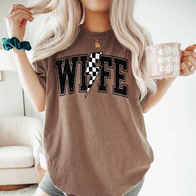 Lightning Bolt Wife T-Shirt, Bride T-Shirt, Trendy Wife Shirt, Shirts for Brides, New Bride Gifts Hoodie, Sweatshirt