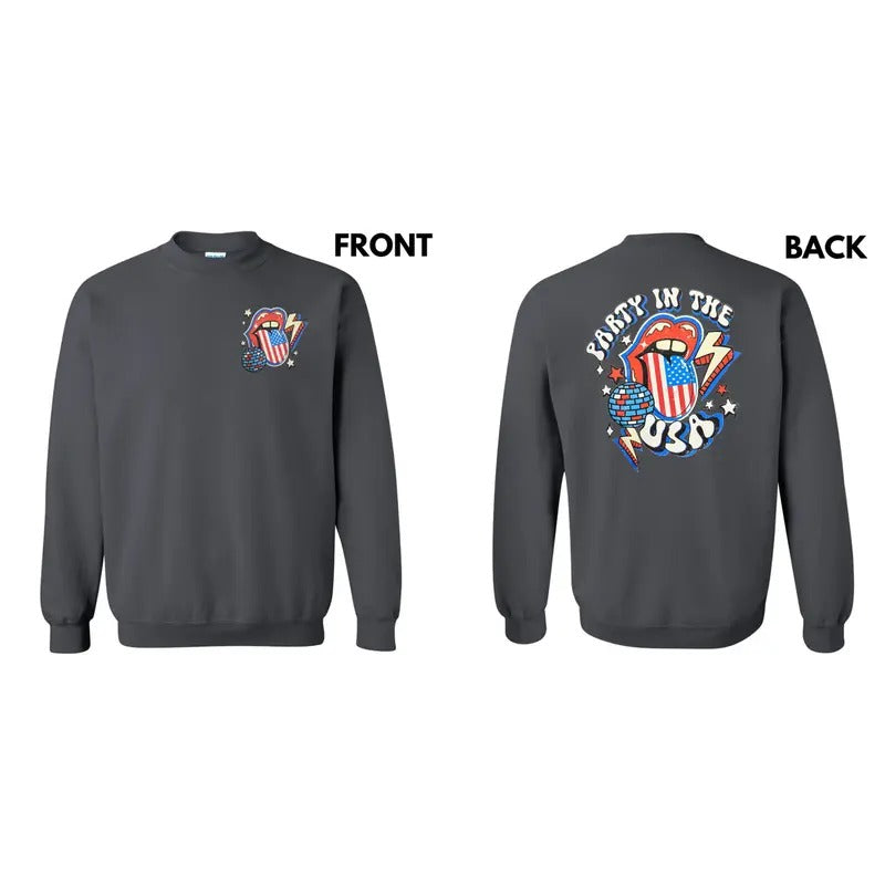 Lightning Disco USA Party Sweatshirt T-Shirts, Hoodie | HypeDripTees.com