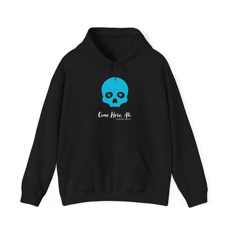 Lights Out Shirt Sweatshirt, Blue Skull Navessa Allen Book Sweater Hoodie | HypeDripTees.com