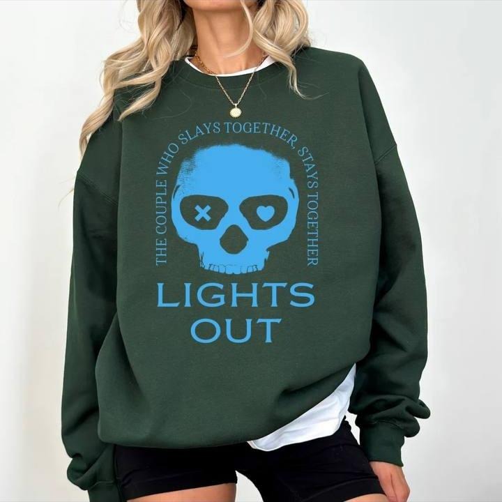 Lights Out Sweatshirt, Blu Skull Navessa Allen Book Sweat T-Shirts, Hoodie | HypeDripTees.com