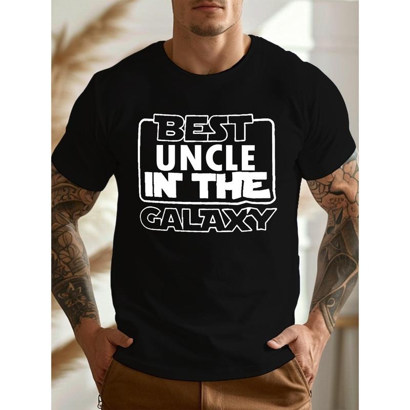 Lightweight Shirt| Best Uncle in the for Galaxy" Men's White Graphic Tee