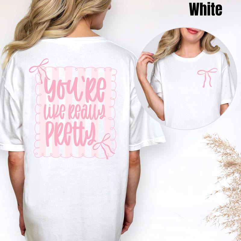 Like Really Pretty Coquette Comfort Colors T-Shirt 'NLB' Hoodie, Sweatshirt | HypeDripTees.com