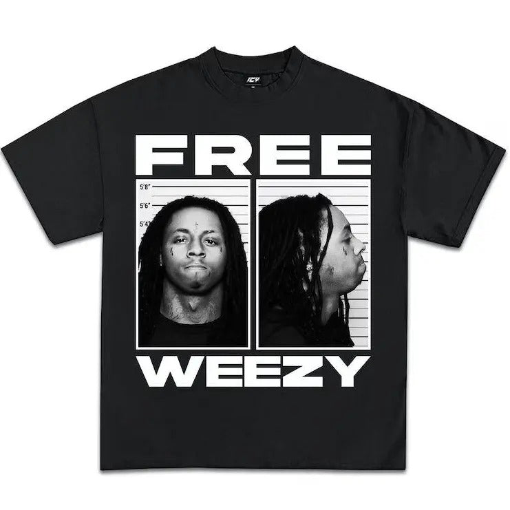 Lill Waynee Free Weezyy Black Tee T-Shirt Hoodie, Sweatshirt | HypeDripTees.com