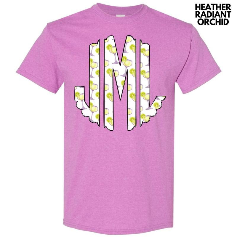 Lime Margaritas Monogram Gildan Short Sleeve T-Shirt 'NLB' Hoodie, Sweatshirt | HypeDripTees.com