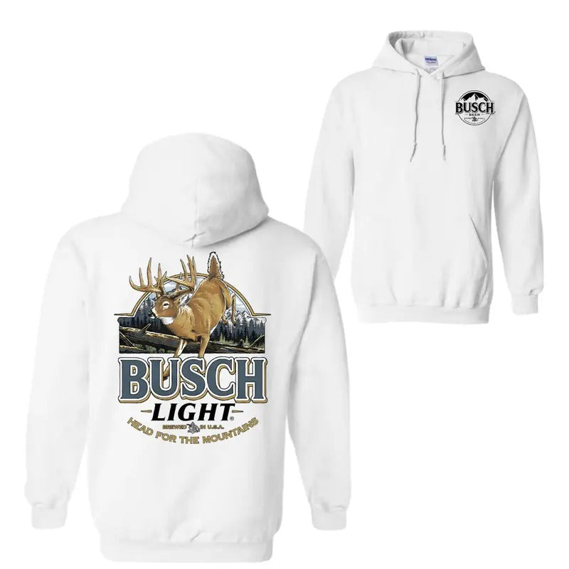 Limited Busch Light Deer Label Double Side Hoodie Sweatshirt T-Shirt, For Men, For Women, Unisex Shirt | HypeDripTees.com