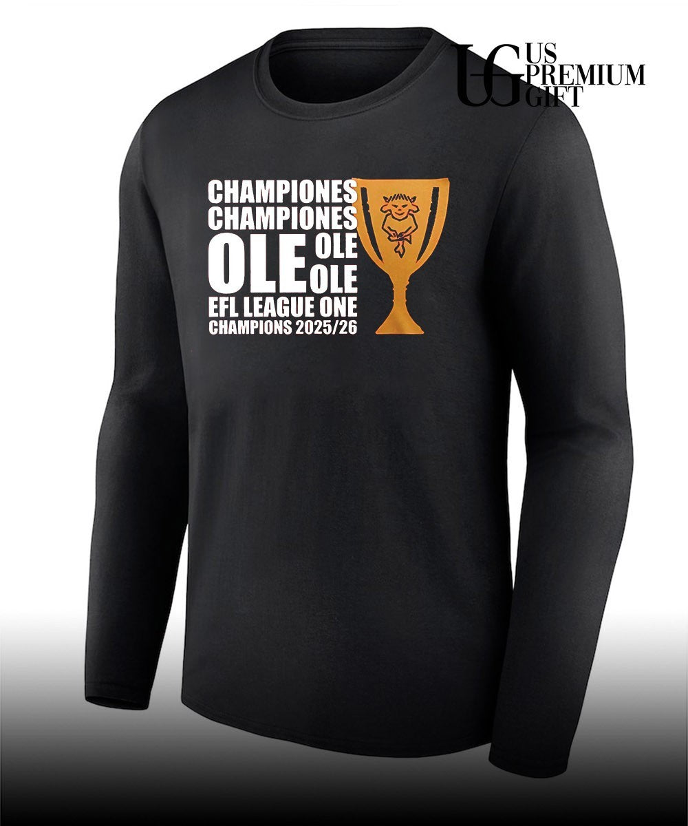 Lincoln City Sky Bet League One 2025-2026 Champions trophy shirt