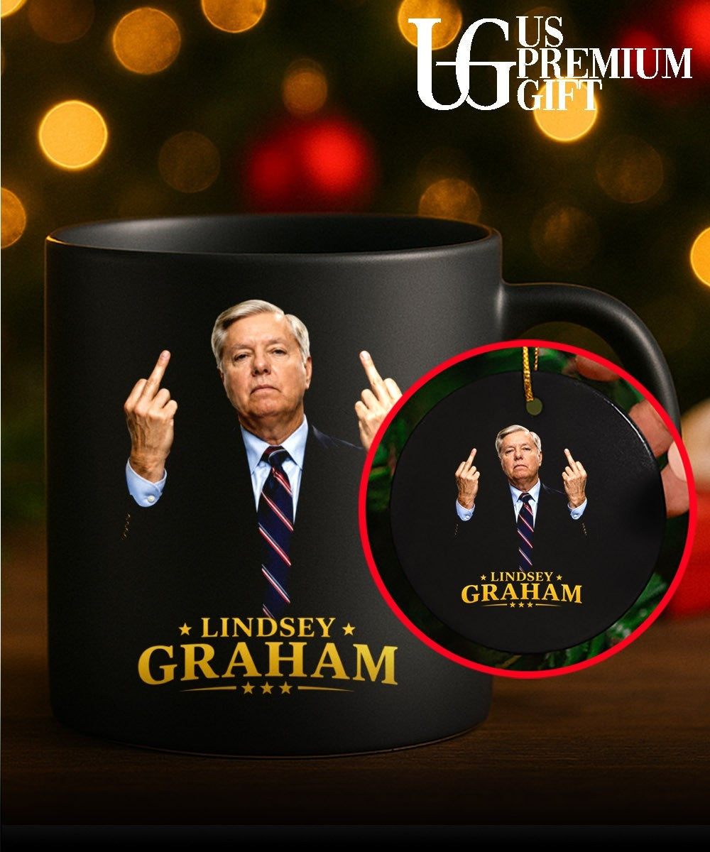 Lindsey Graham flipping the bird parody shirt