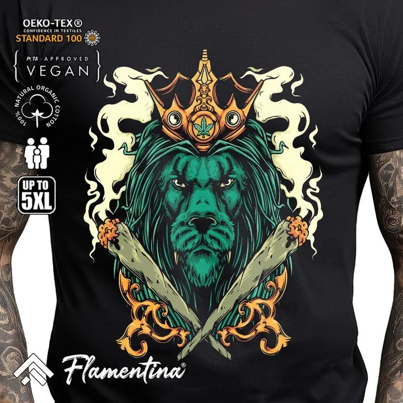 Lion  King T-shirt  Kush  Smoke Bong Bud P887 Mens Womens And Kids Sizes; Acid Washed Tie Dye Batik Hoodie, Sweatshirt