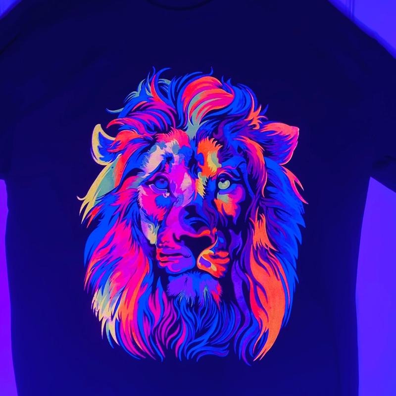 Lion abstract T-shirt Black Cotton Casual Hoodie, Sweatshirt | HypeDripTees.com