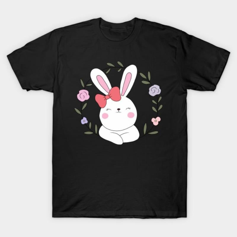 Little Bunny T-Shirt - Hopping into Spring with Cute Rabbit Print Hoodie, Sweatshirt | HypeDripTees.com