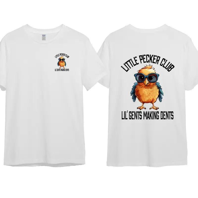 Little Pecker Club Men 2 side T-shirt, Cute Birds TShirt Unisex Tshirt For Men And Women, Girl's Gift, Boy's Gift Hoodie,...