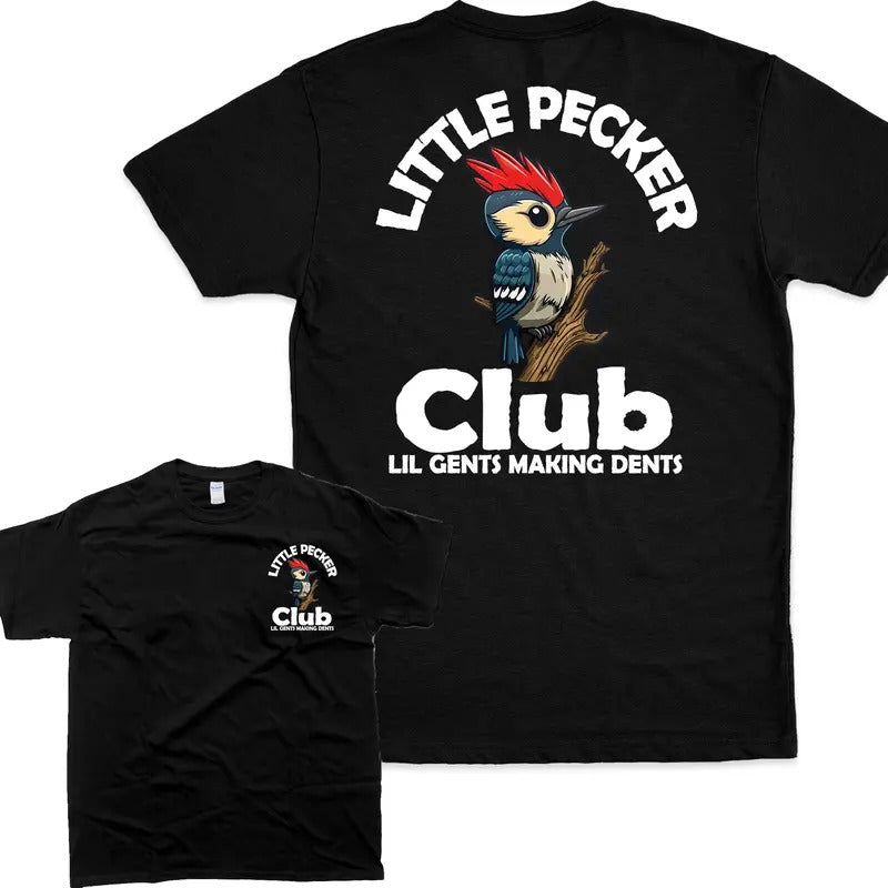 Little Pecker Club Mens T-shirt  Vintage Tee, Unisex Tshirt 2 sides Full Colors For Men And Women, Casual Cotton Menswear...