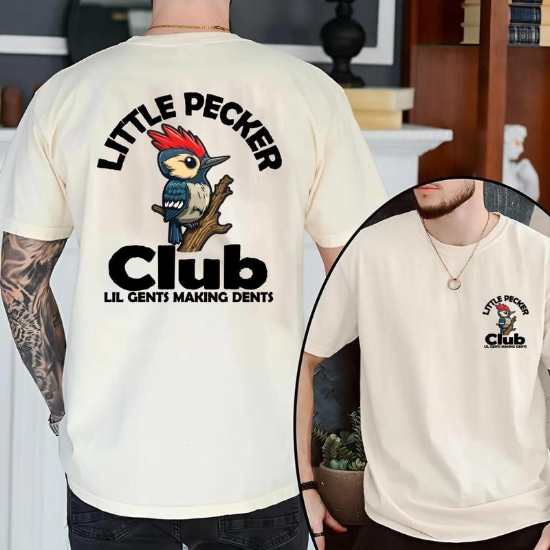 Little Pecker Club Unisex Cotton Tshirt - Sport Grey, Short Sleeve Hoodie, Sweatshirt | HypeDripTees.com