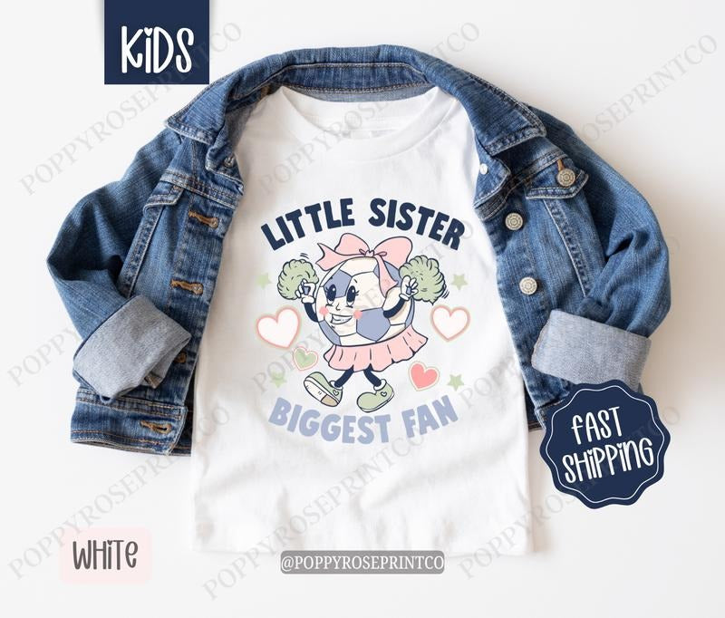 Little Sister Soccer Shirt, Children's Soccer Tee, Sports Sister Shirt, Youth Sister Soccer Tee Hoodie, Sweatshirt