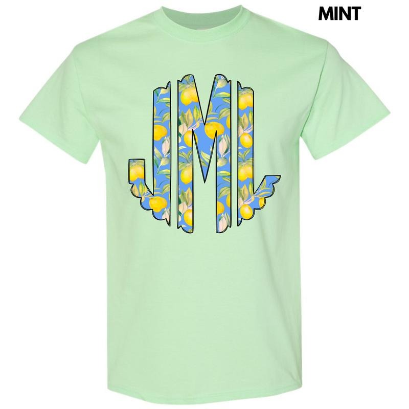 Lively Lemons Monogram Gildan Short Sleeve T-Shirt 'NLB' Hoodie, Sweatshirt | HypeDripTees.com