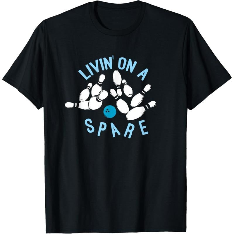 Livin on a Spare - Funny Bowler & Bowling T-Shirt made in usa Hoodie, Sweatshirt | HypeDripTees.com