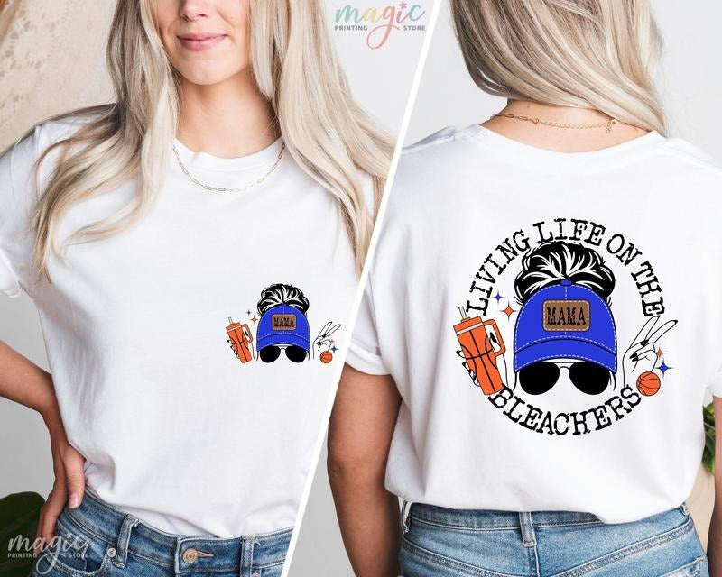 Living Life on the Bleachers T-Shirt, Basketball Mama Shirt, Basketball Mom Shirt, Basketball Game Day Shirt, Basketball...