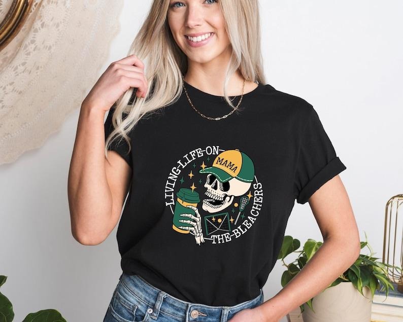 Living Life on the Bleachers T Shirt, Funny Lacrosse Mama Shirt, Lacrosse Mom Shirt, Lacrosse Game Day Shirt, Lacrosse...