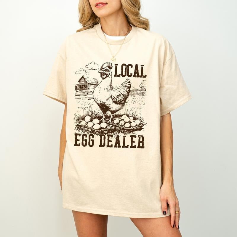 Local Egg Dealer Shirt Sweatshirt Hoodie, Retro Funny Chicken Shirt, Funny Easter png, Trendy Chicken Lover Shirt,...