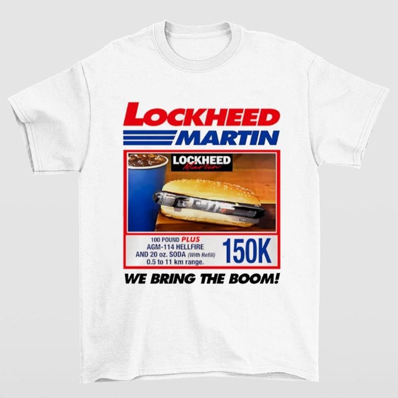 Lockheed Martin We Bring The Boom Shirt Featuring Bold Typography and Iconic Design Hoodie, Sweatshirt | HypeDripTees.com