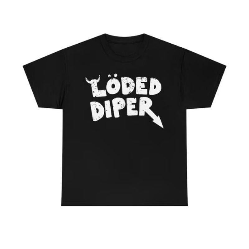 Loded Diaper Unisex Heavy Cotton T-shirt Menswear Top Vintage Distressed Hoodie, Sweatshirt | HypeDripTees.com