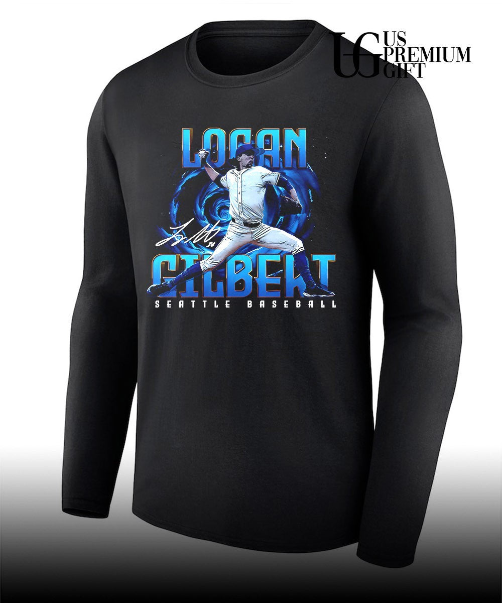 Logan Gilbert Seattle Mariners baseball 2026 signature graphic shirt