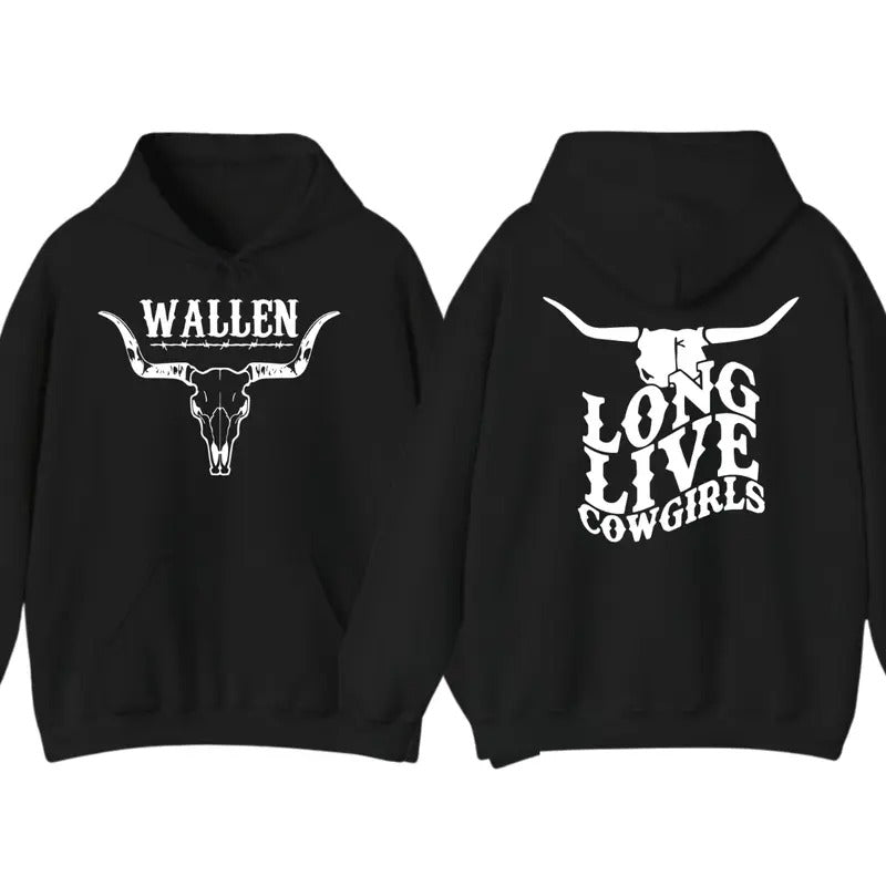 Long Live CowGirls Hoodie Sweatshirt And T-Shirt , Wallen T-Shirt Sweatshirt and Hoodie, Music Inspired Menswear, Country...
