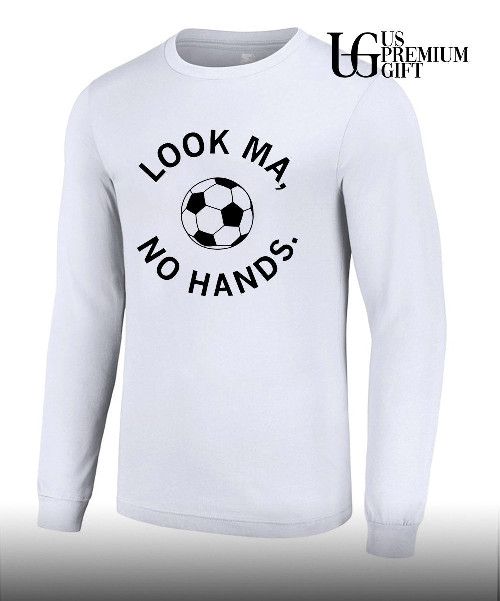 Look ma no hands soccer shirt