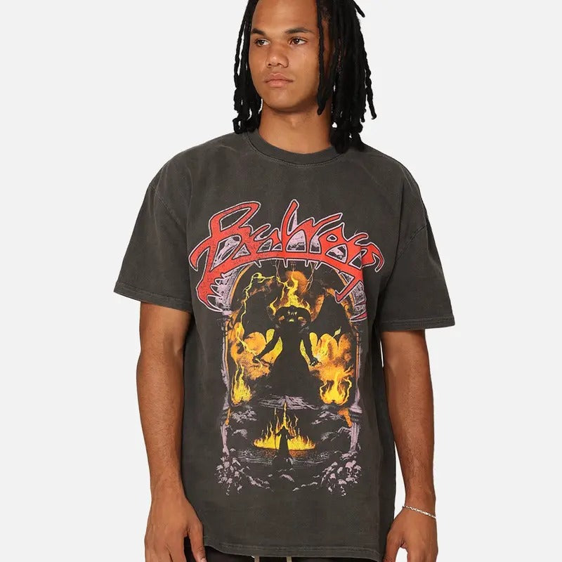Lord Of The Rings Balrog Vintage T-Shirt Black Trending Movie T shirt Vintage 90s T-shirt gift for Movie fans gift for...