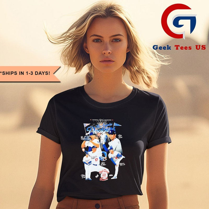 Los Angeles Dodgers 2025 World Series Bound signature shirt