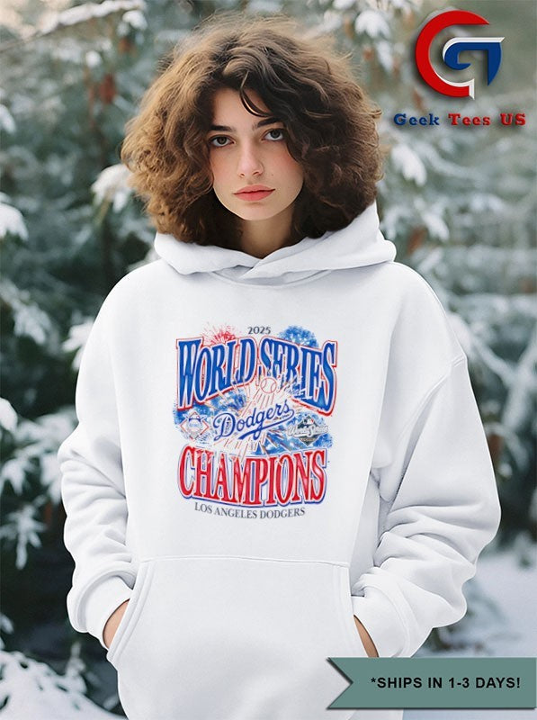 Los Angeles Dodgers 2025 World Series Champions firework shirt