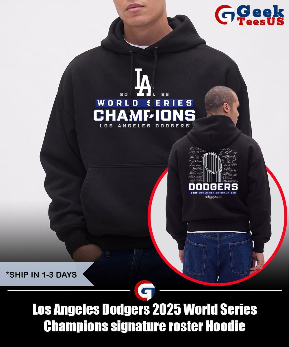 Los Angeles Dodgers 2025 World Series Champions signature roster shirt