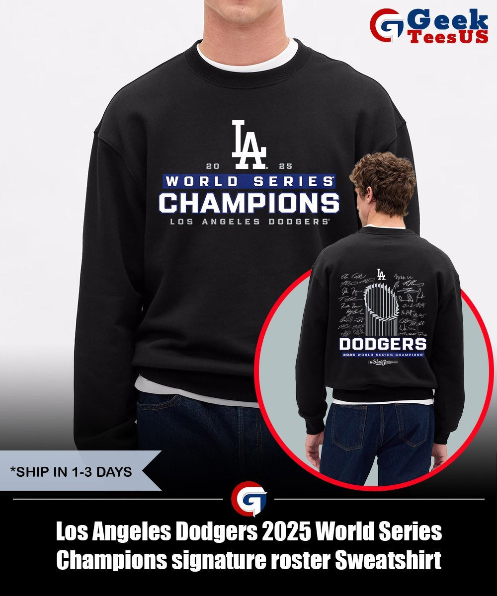 Los Angeles Dodgers 2025 World Series Champions signature roster shirt