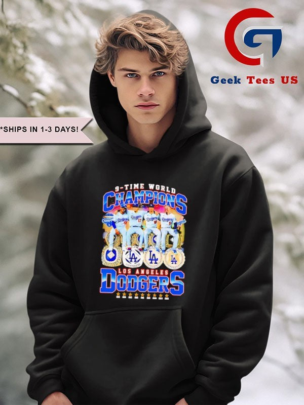 Los Angeles Dodgers 9-time World Series Champions players graphic shirt
