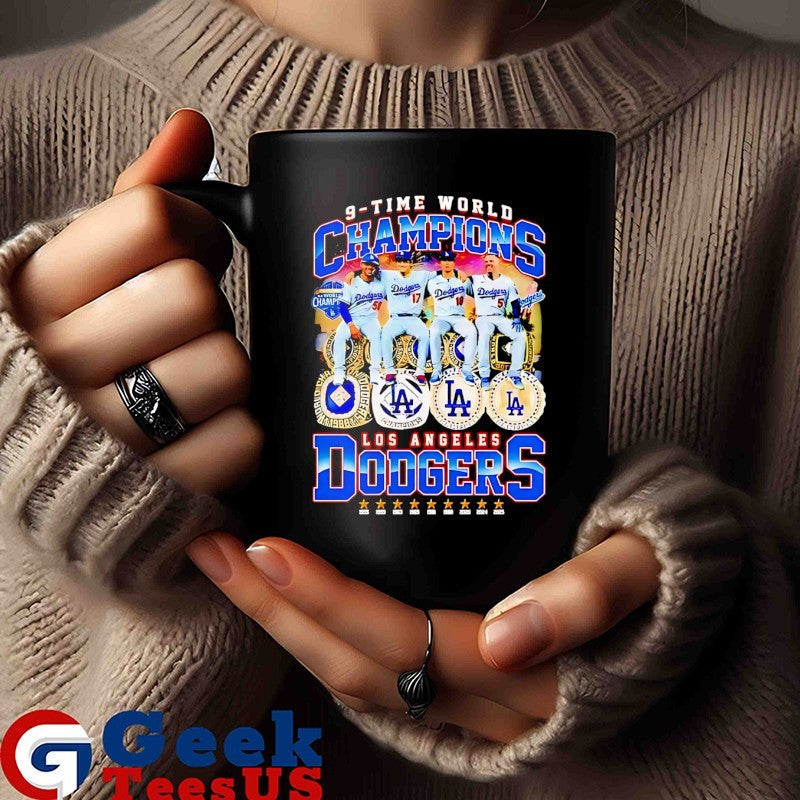 Los Angeles Dodgers 9-time World Series Champions players graphic shirt