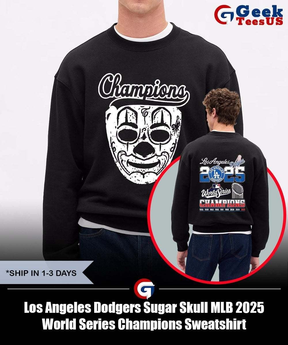 Los Angeles Dodgers Sugar Skull MLB 2025 World Series Champions shirt