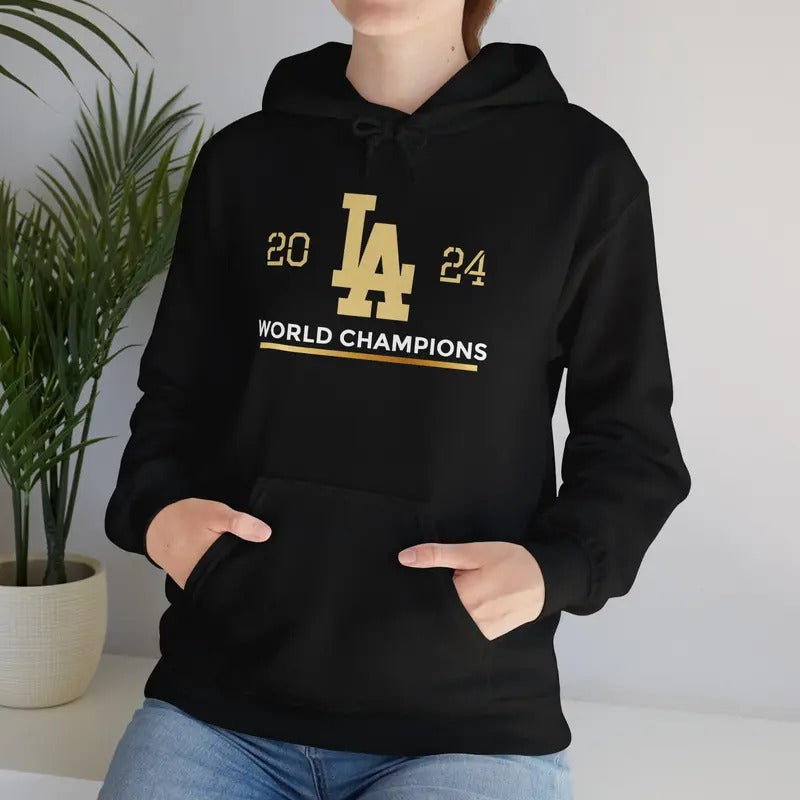 Los Angeles Dodgers World Champions Hoodie - Unisex Sweatshirt, Baseball Fan Gift, Sports Apparel 4QVBA T-Shirts