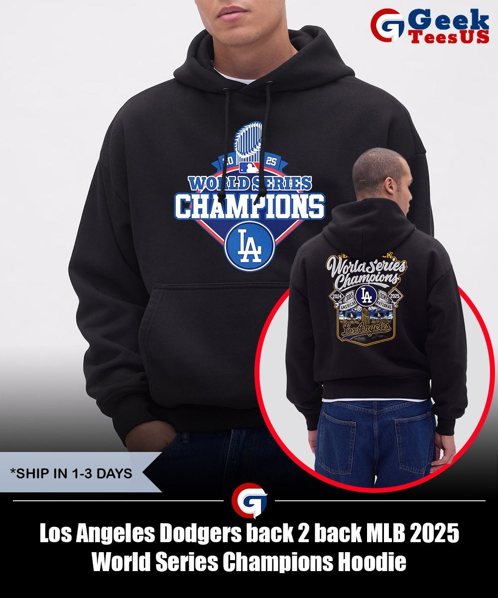 Los Angeles Dodgers back 2 back MLB 2025 World Series Champions shirt