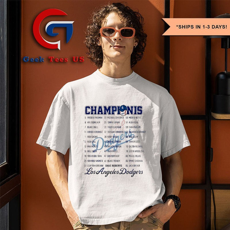 Los Angeles Dodgers baseball Back 2 Back World Series 2024-2025 Champions shirt