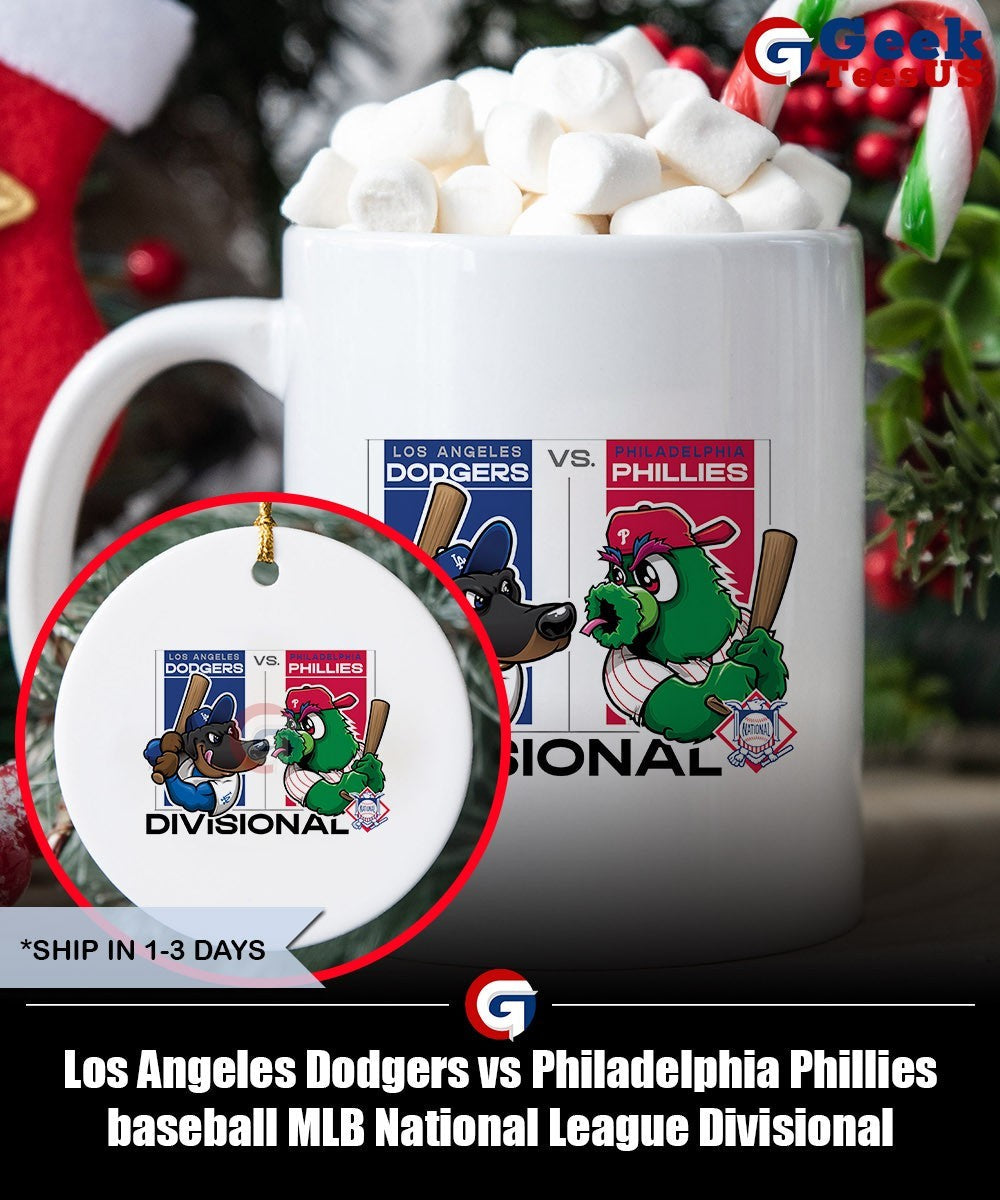 Los Angeles Dodgers vs Philadelphia Phillies baseball MLB National League Divisional American 2025 mascot shirt