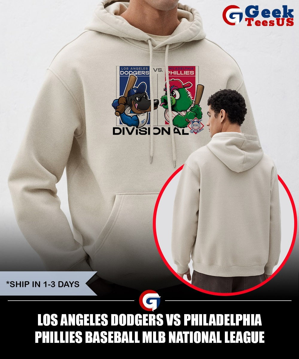 Los Angeles Dodgers vs Philadelphia Phillies baseball MLB National League Divisional American 2025 mascot shirt