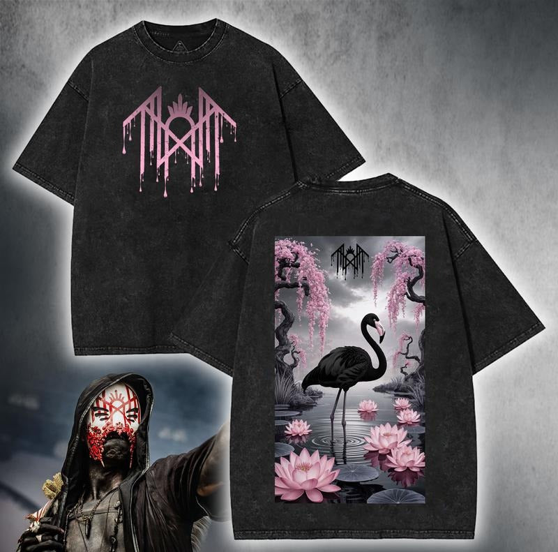 Lotus Flamigo Sleep Token merch Unisex Rock Band Washed Tshirt Hoodie, Sweatshirt | HypeDripTees.com